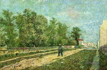Mann mit Spaten in einem Vorort von Paris Vincent van Gogh Ölgemälde